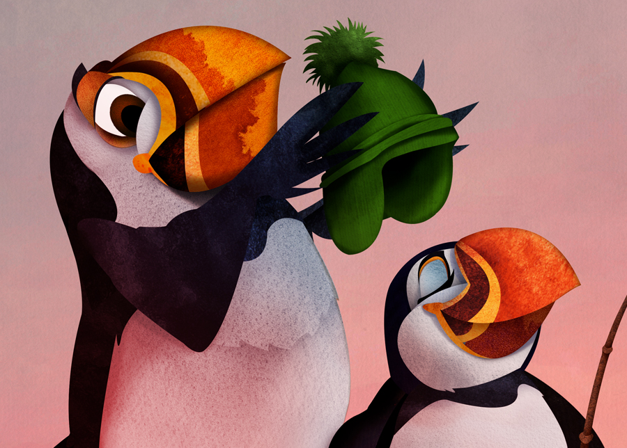 Spread composition from children's book