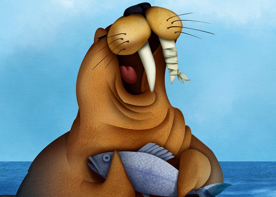 Spread composition from children's book