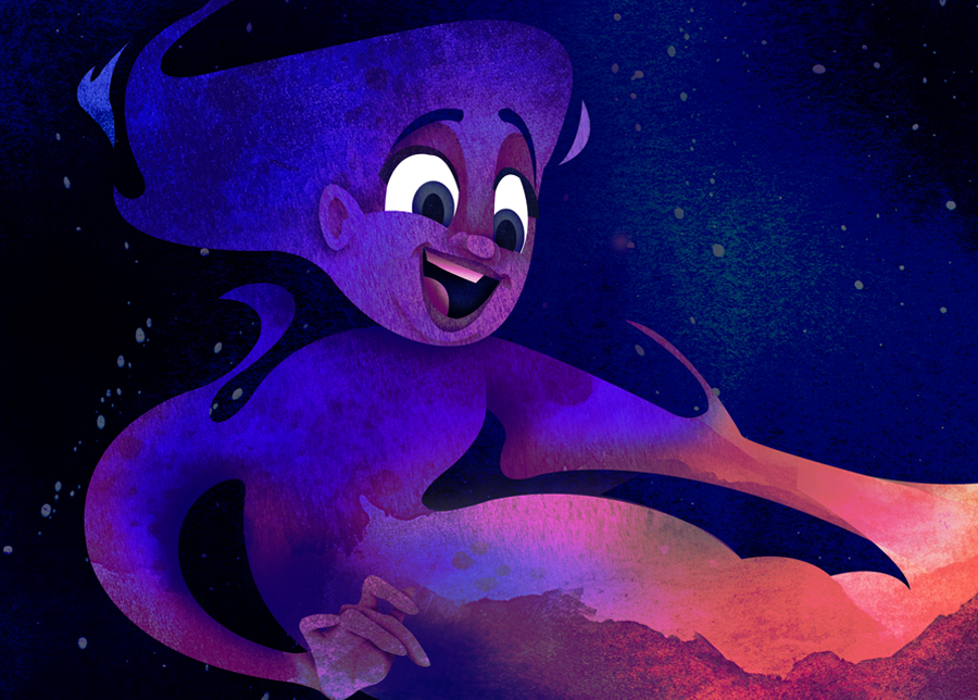 Spread composition from children's book