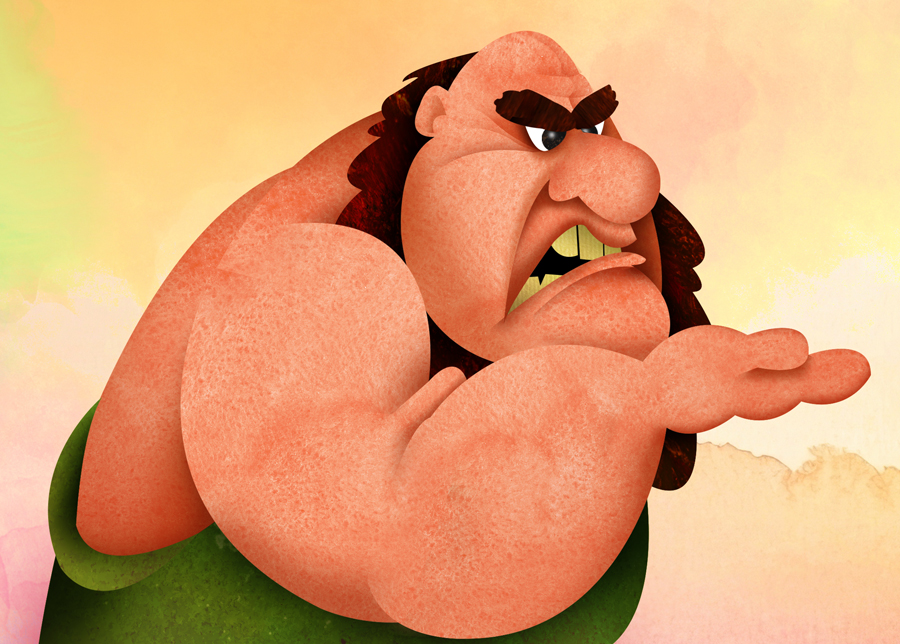 Spread composition from children's book