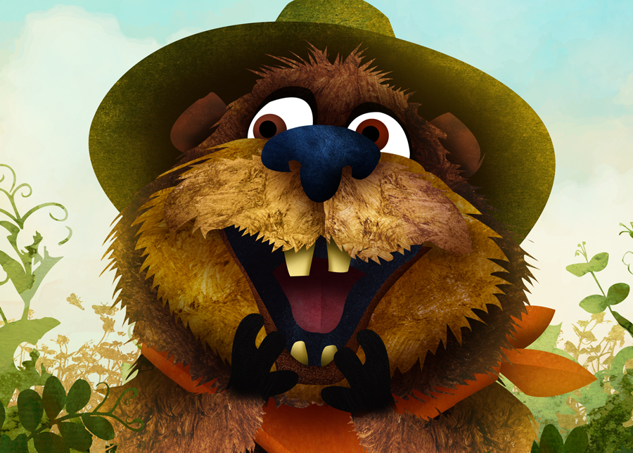 Spread composition from children's book