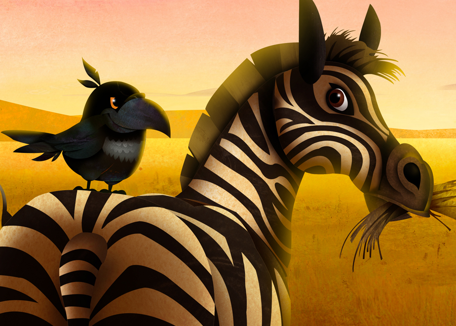 Spread composition from children's book